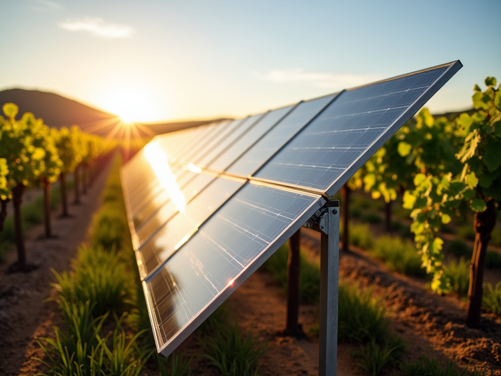 Solar energy at Jackson Family Wines vineyard