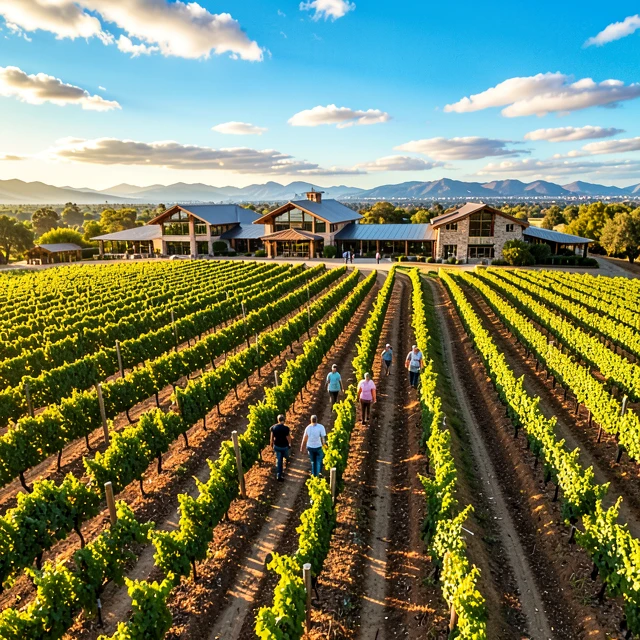 Aerial view of Jackson Family Wines estate vineyards in Sonoma County