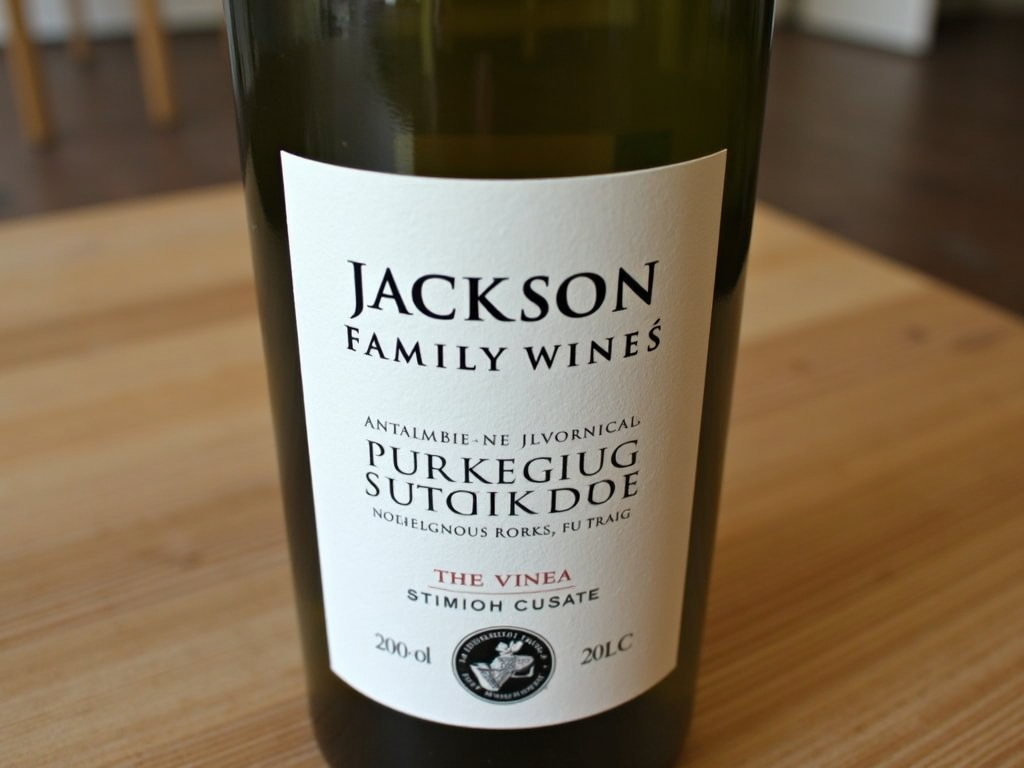 A bottle of sustainably produced wine from Jackson Family Wines.
