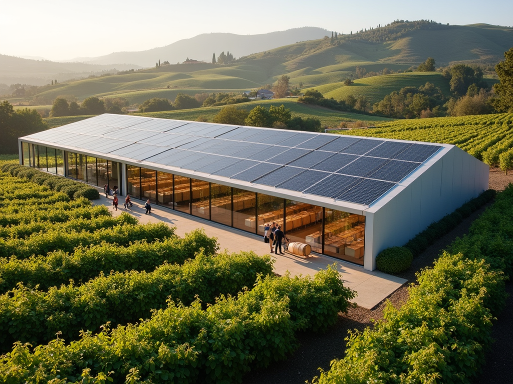 Solar-powered winery with sustainable design