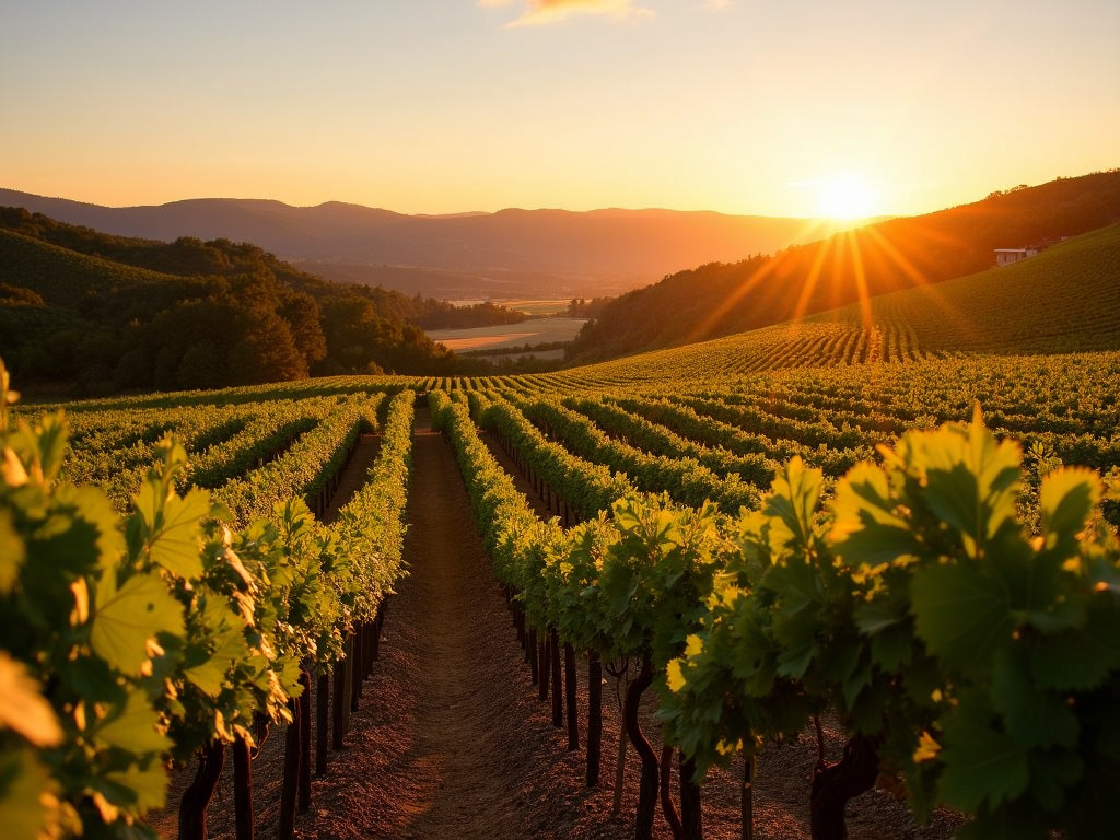 A vineyard in the Russian River Valley