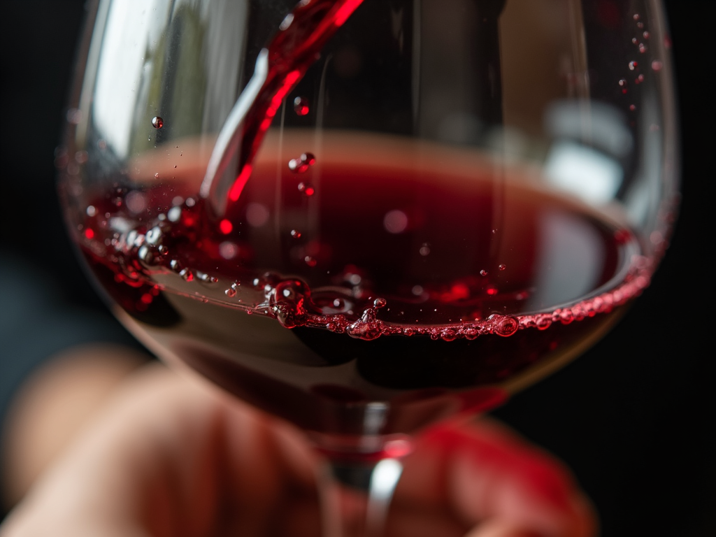 Swirling wine to observe legs