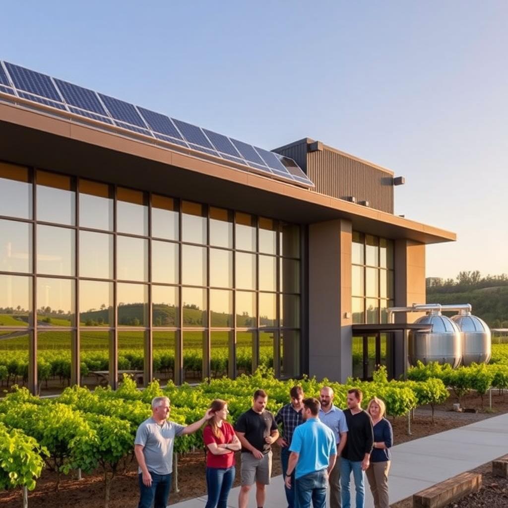 Jackson Family Wines’ eco-friendly winery with solar panels and rainwater collection
