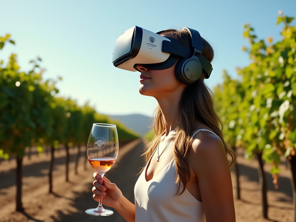 Person in VR vineyard with Jackson Family Wines