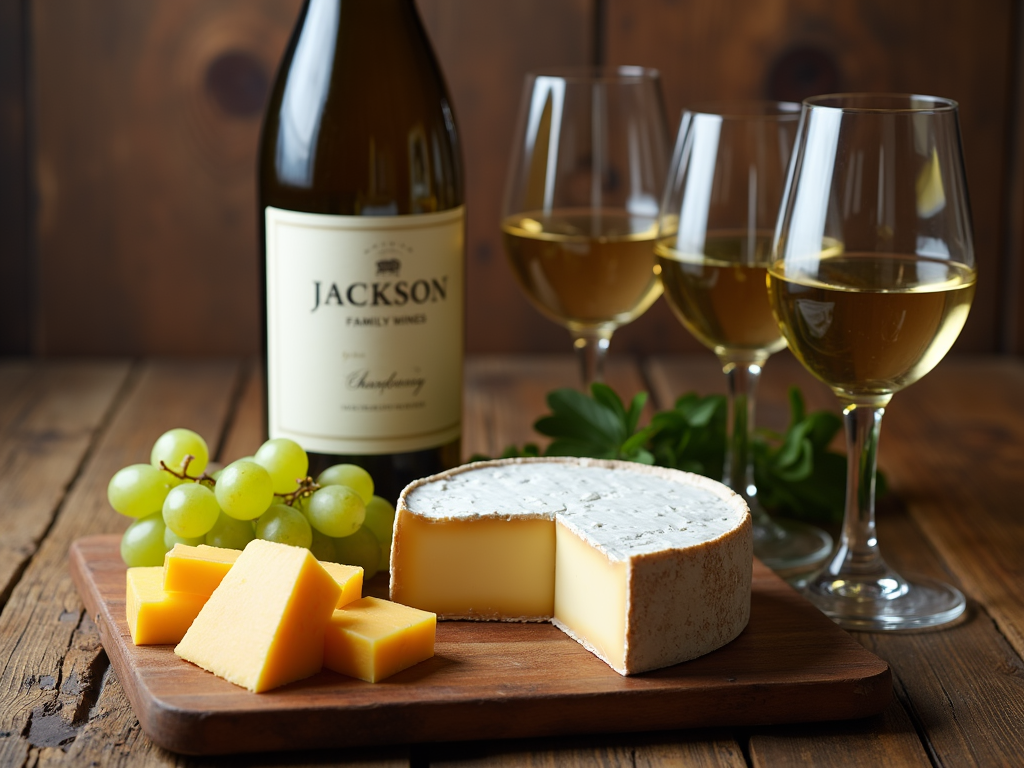 Cheese platter with Jackson Family Wines Chardonnay