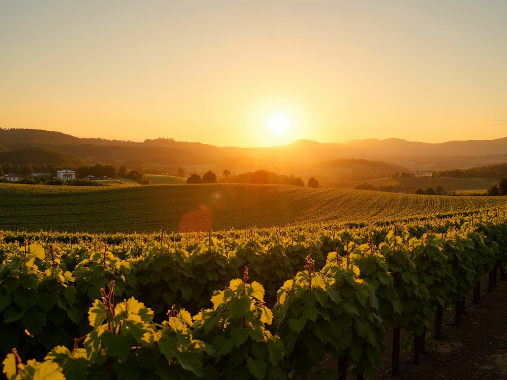 Vineyard at sunrise