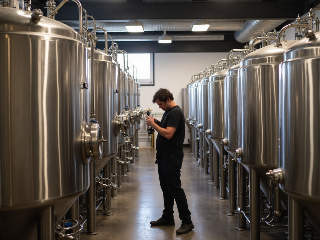 Fermentation tanks at Jackson Family Wines