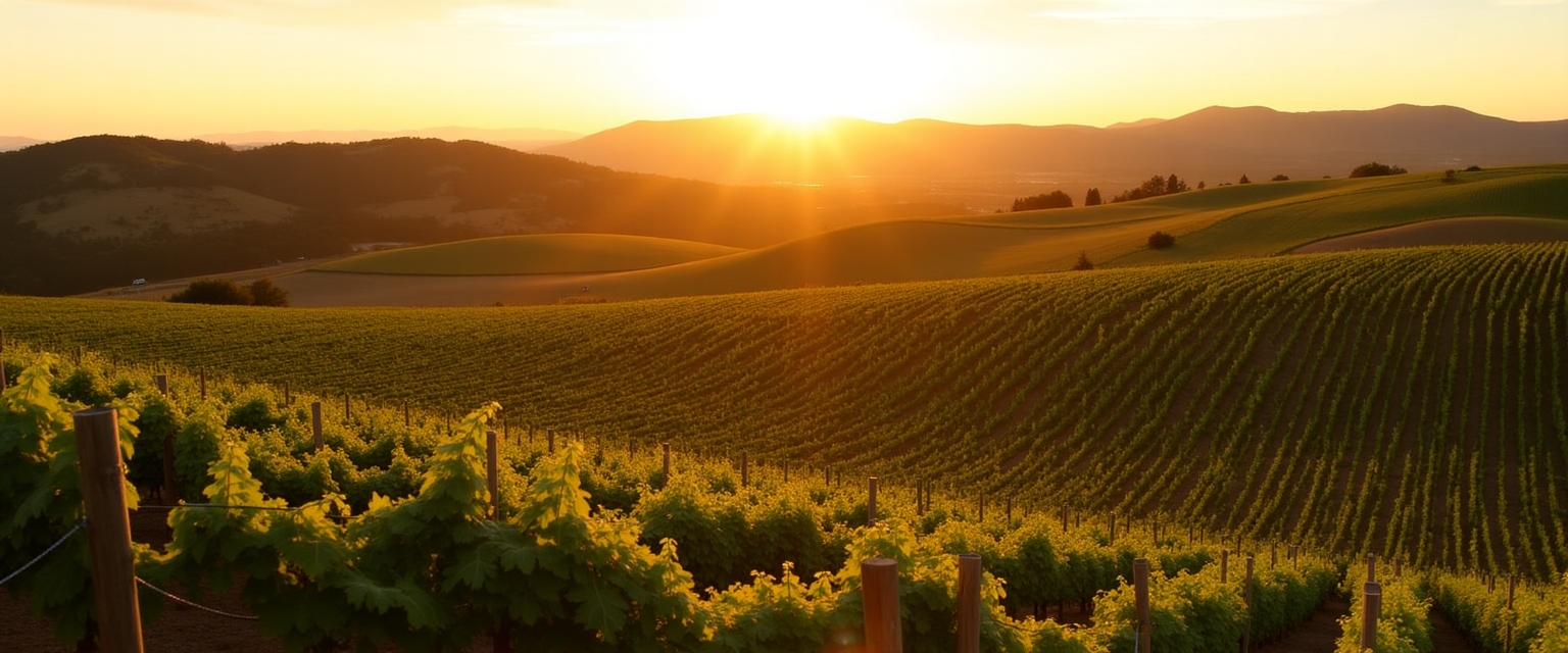 Jackson Family Wines vineyards at sunset