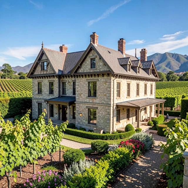Historic Rhine House at Beringer Vineyards in Napa Valley