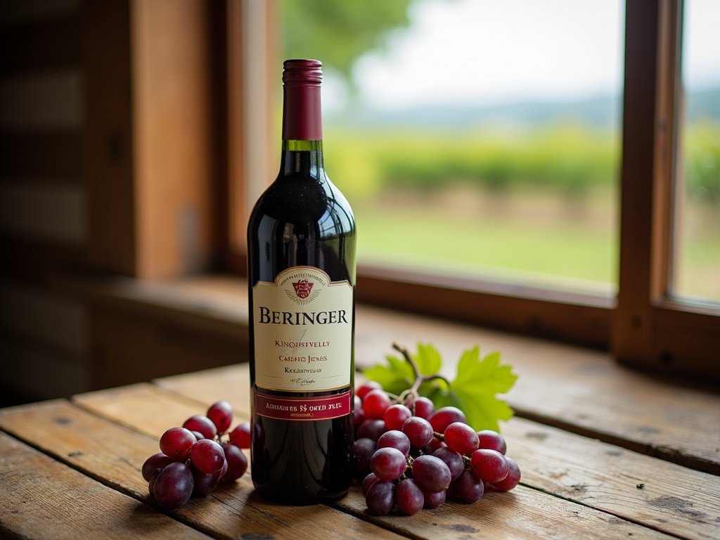 Beringer Knights Valley Cabernet Sauvignon with grapes