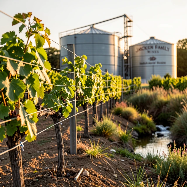 Water conservation and recycling systems at Jackson Family Wines