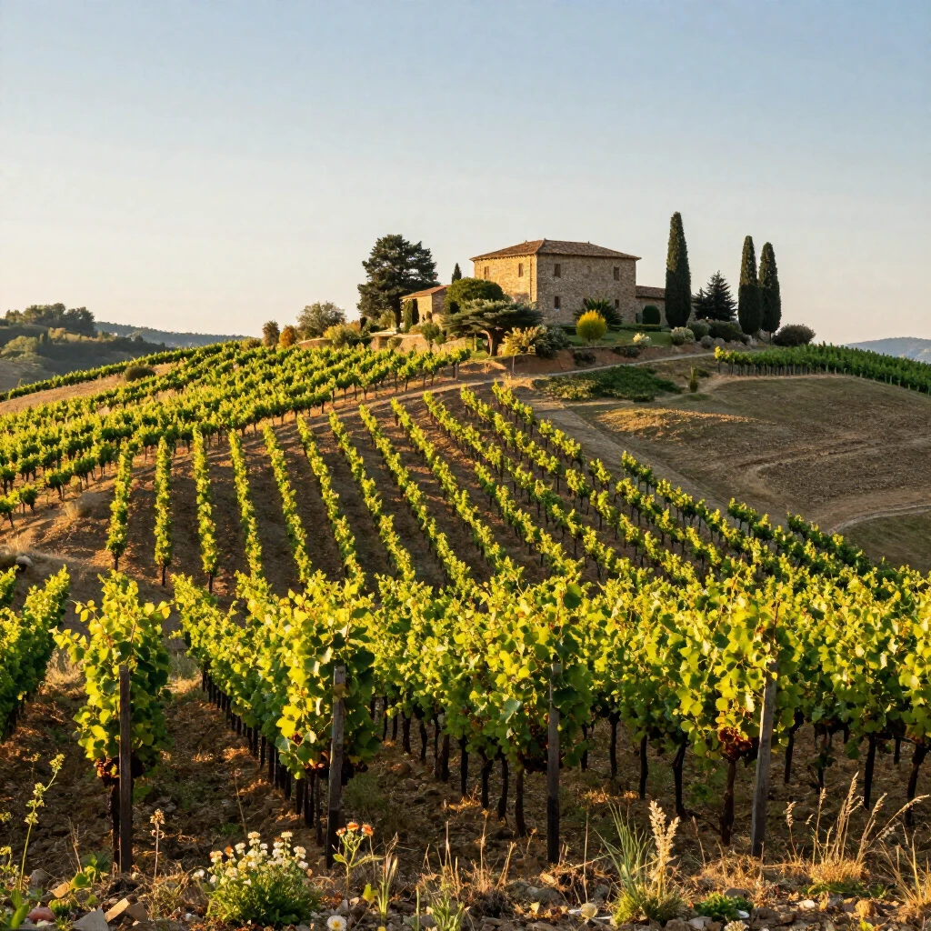 Tuscan vineyards at Jackson Family Wines' Tenuta di Arceno estate