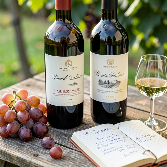 Artisanal wine bottles representing branding for small wine producers