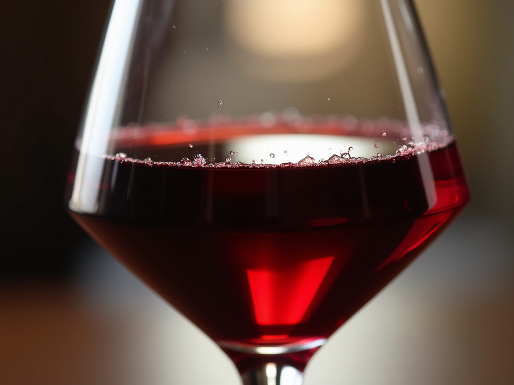 Red wine in a glass