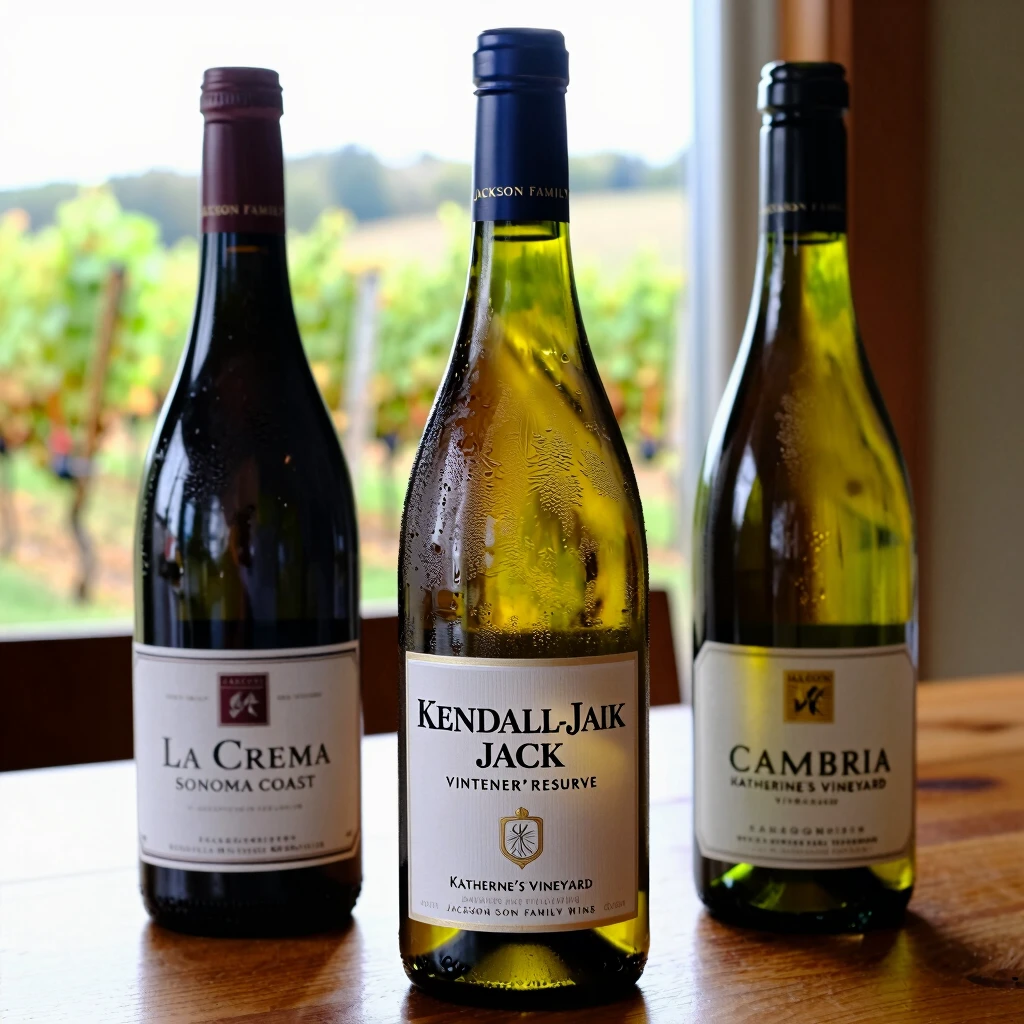 Selection of top Jackson Family Wines Chardonnay bottles