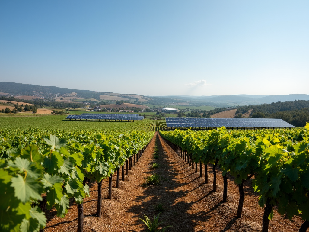 Solar panels at Jackson Family Wines' vineyards