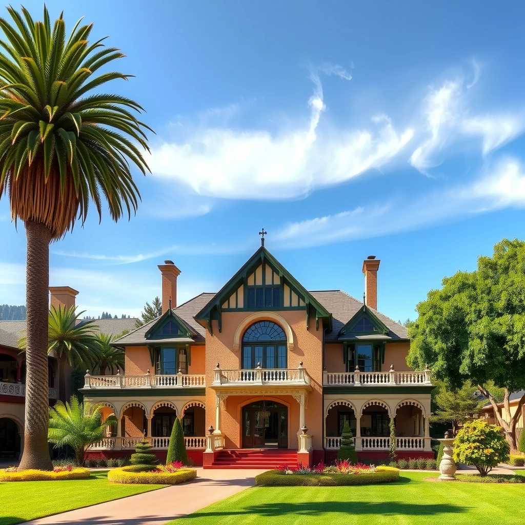 Historic Rhine House at Beringer Vineyards in Napa Valley