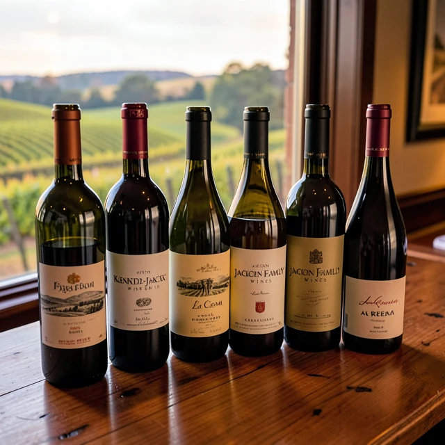Selection of premium wine bottles from Jackson Family Wines showcasing quality brands