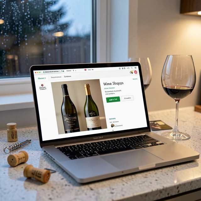 Online wine shopping interface featuring Jackson Family Wines