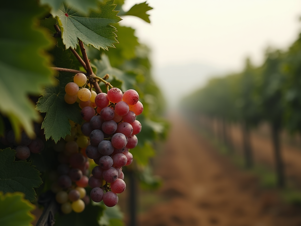 Vineyard worker with Pinot Noir grapes on the Sonoma Coast