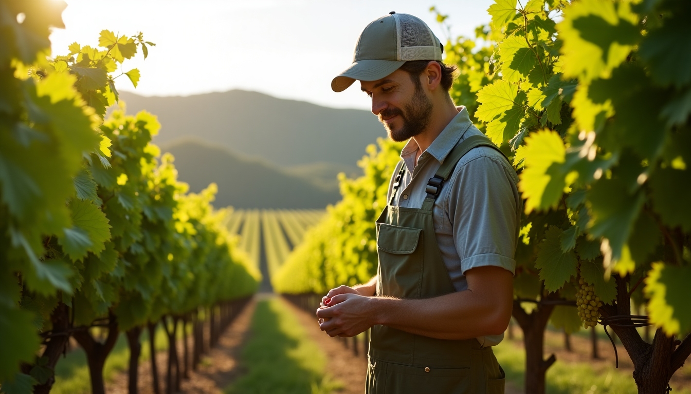 Vineyard worker at Jackson Family Wines