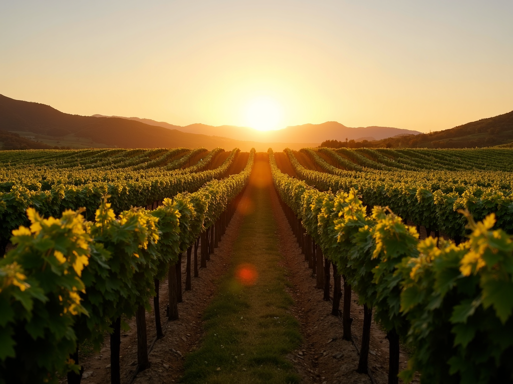 A beautiful vineyard landscape