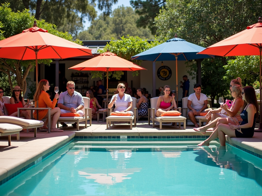 Visitors at Francis Ford Coppola Winery
