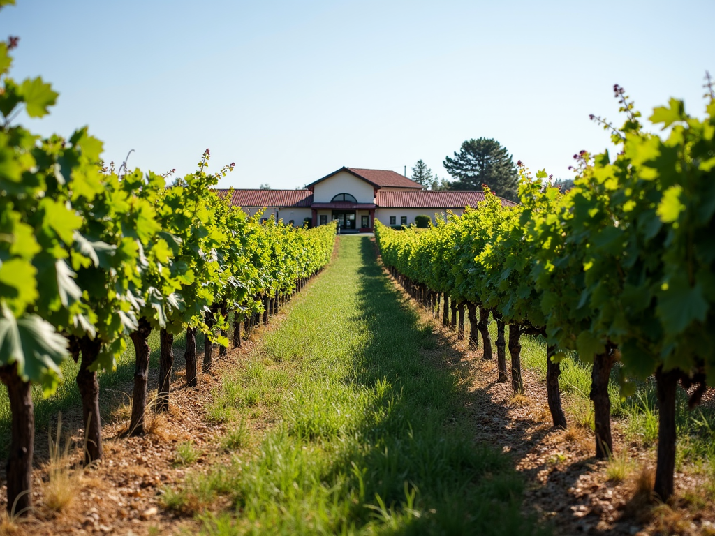 Jackson Family Wines’ sustainable vineyard with winery in the background