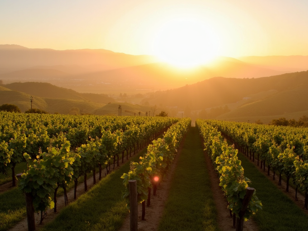 Sunrise over Jackson Family Wines' vineyards