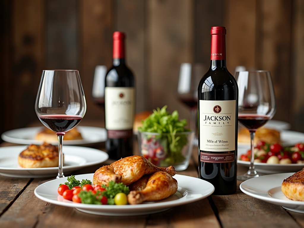 Jackson Family Wines on a dining table