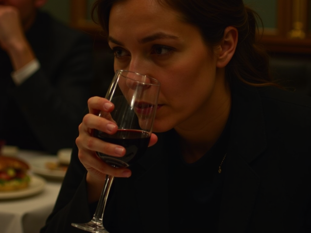 Wine enthusiast enjoying a glass of wine