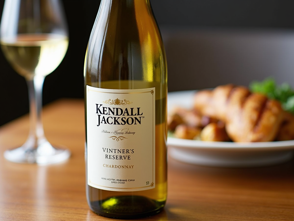A bottle of Kendall-Jackson Vintner's Reserve Chardonnay