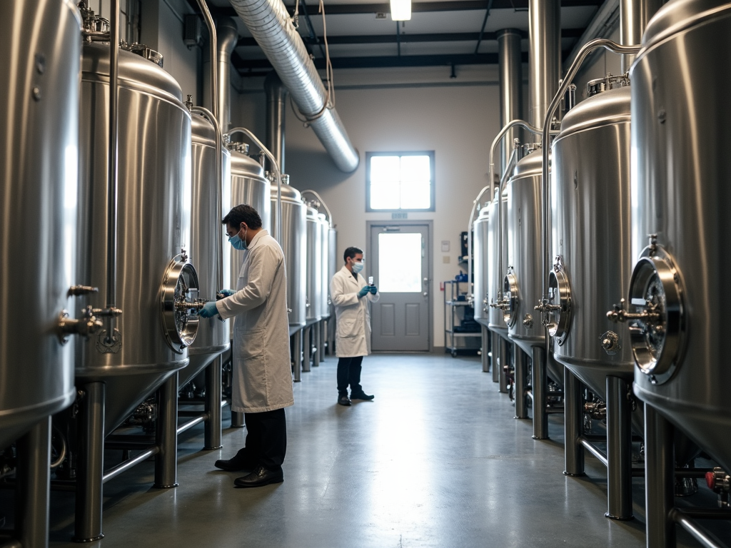 Modern winery with advanced winemaking equipment