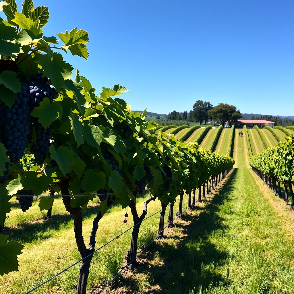 Beringer vineyards in Napa Valley ready for harvest