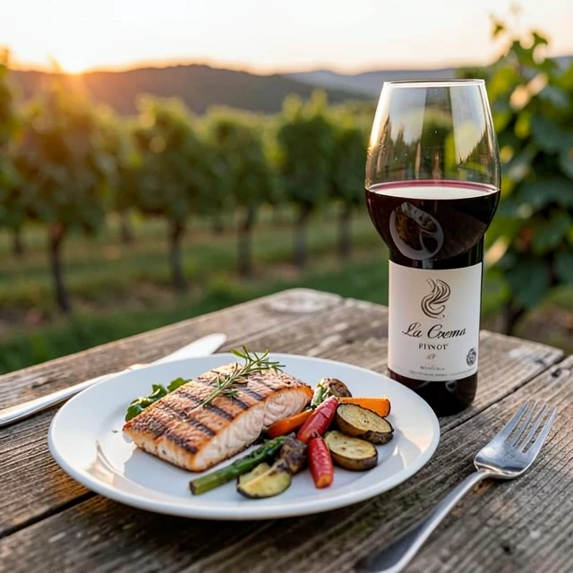 Delicious food and wine pairing with La Crema Pinot Noir