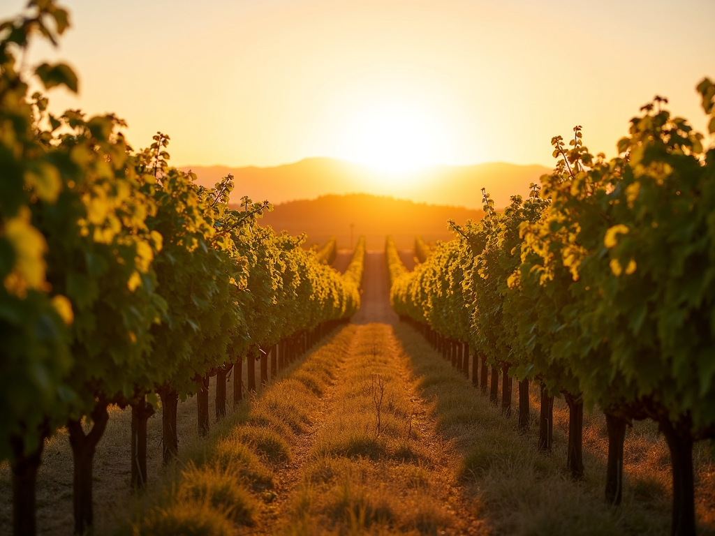 Beringer vineyards during harvest