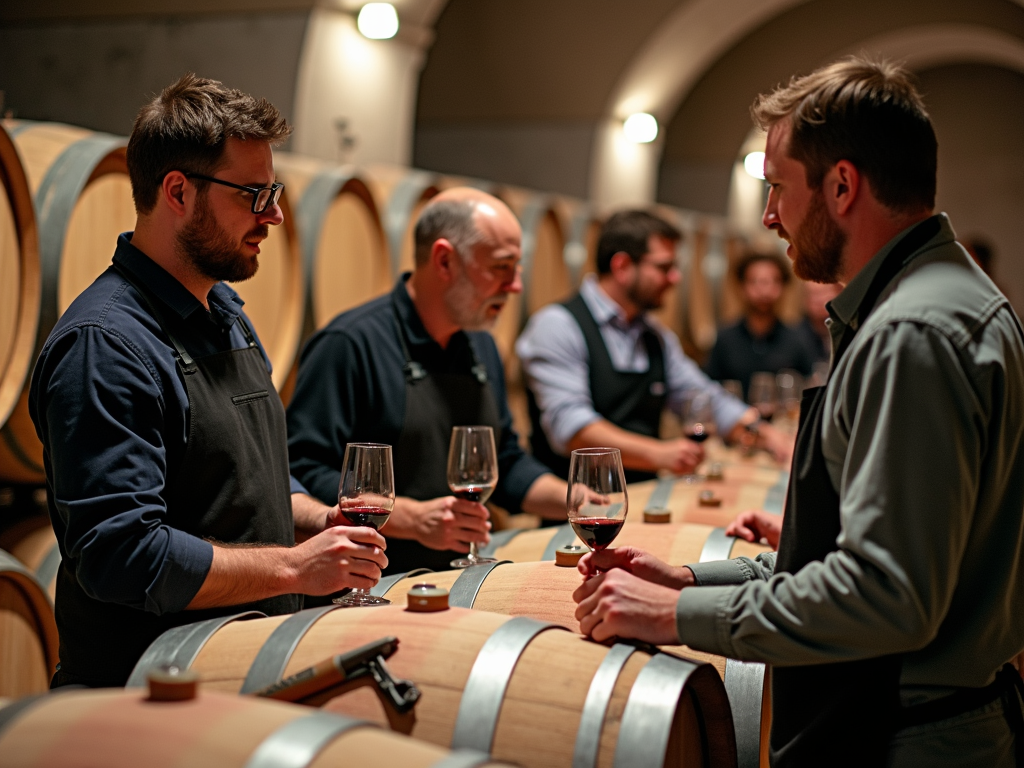 Winemakers at work in the Jackson Family Wines cellar