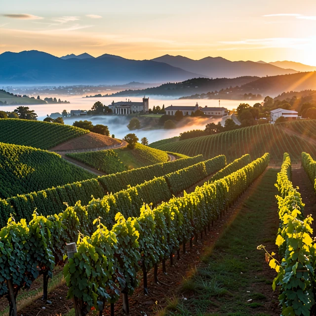 Sunrise over Napa Valley vineyards illustrating diverse terroir landscapes