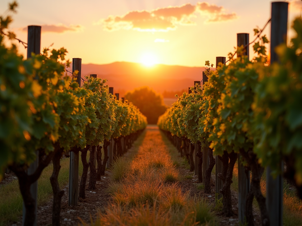 Napa Valley vineyard at harvest time