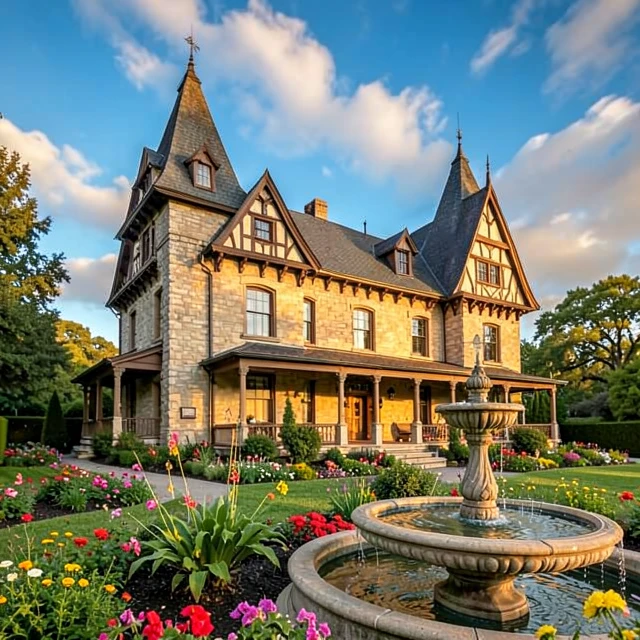 Historic Beringer Vineyards mansion and gardens