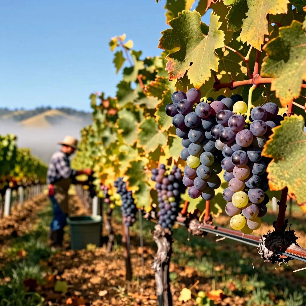 Beringer vineyards in Napa Valley ready for harvest