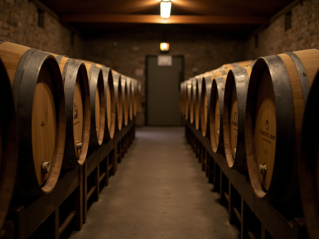 Beringer’s oak barrel aging room