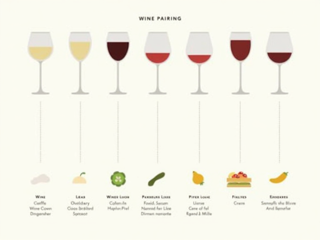 Wine pairing guide illustration