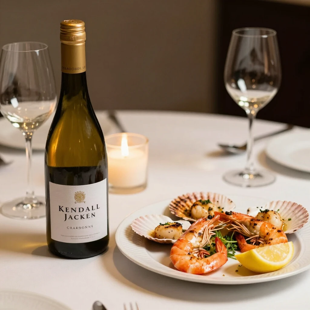 Kendall-Jackson Chardonnay paired with grilled seafood