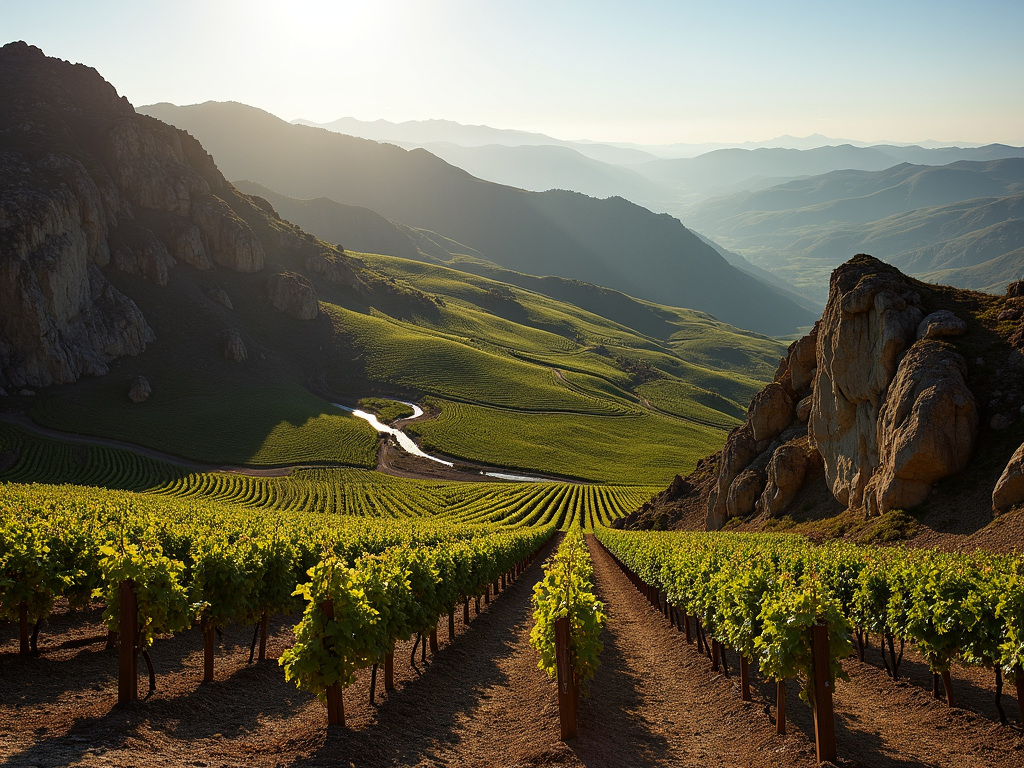 Mountain vineyard in Napa Valley