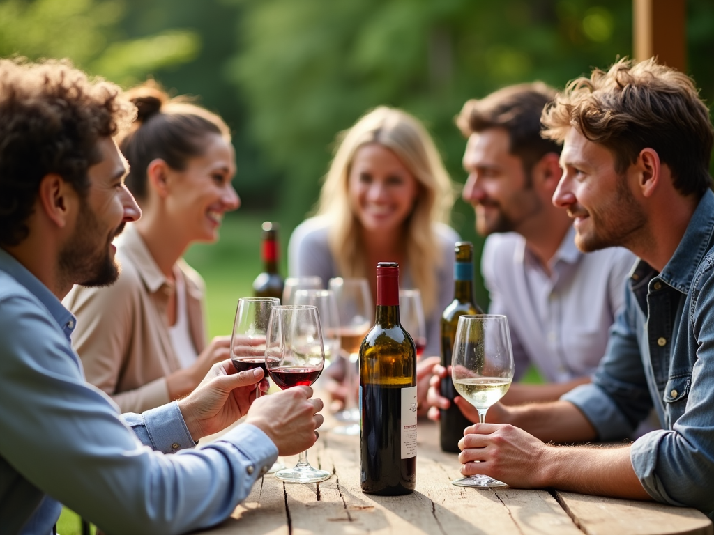 Outdoor wine tasting experience