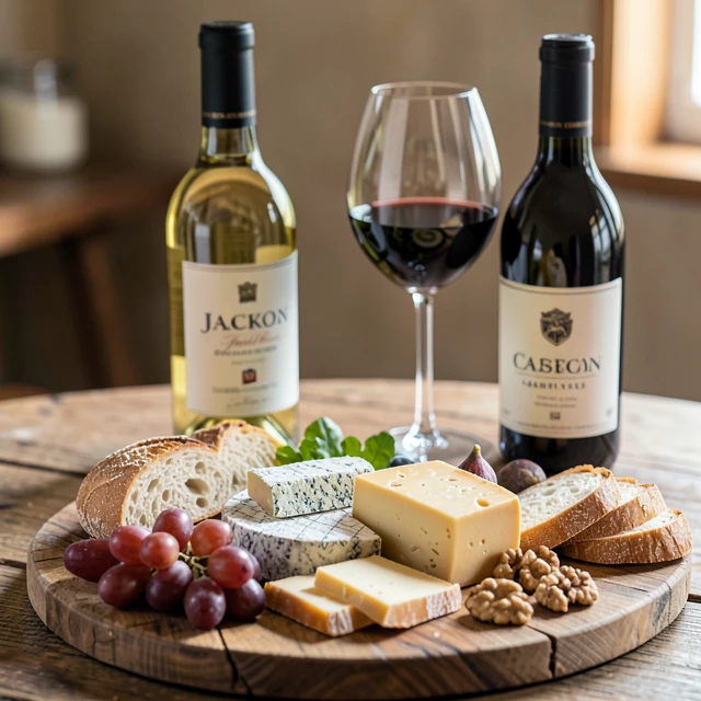 Wine and cheese pairing platter with Jackson Family Wines