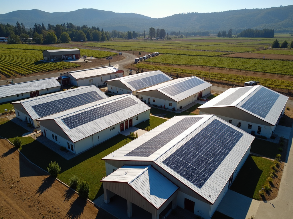 Solar panels at Beringer's St. Helena winery