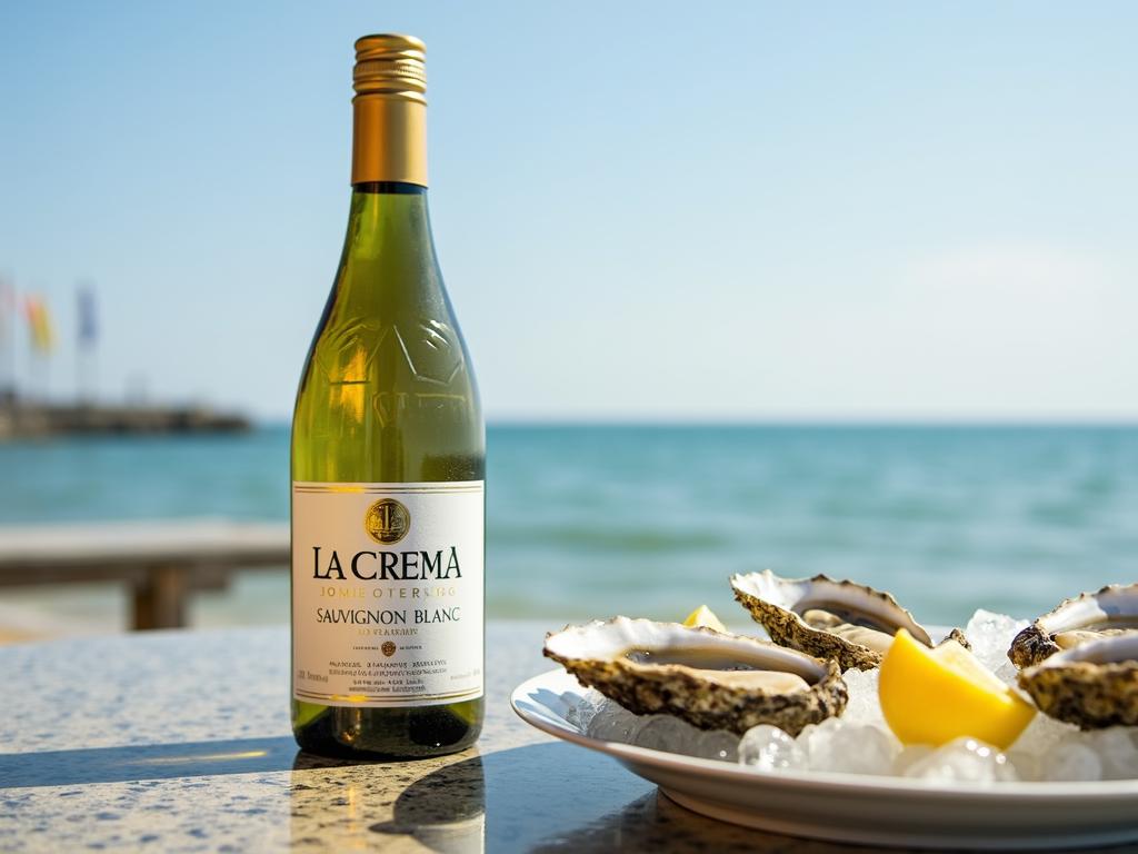 La Crema Sauvignon Blanc paired with oysters