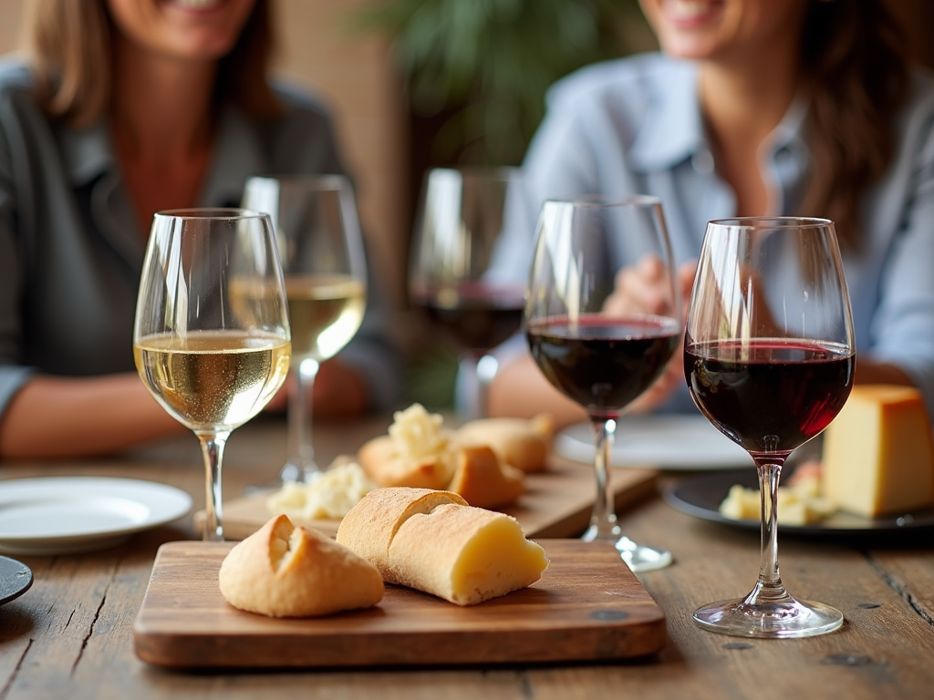 Wine tasting with friends